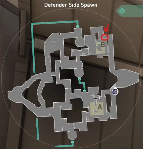 Rotation TP From Defender Side Spawn to B Elbow image 2
