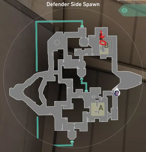 Rotation TP From Defender Side Spawn to B Site image 2